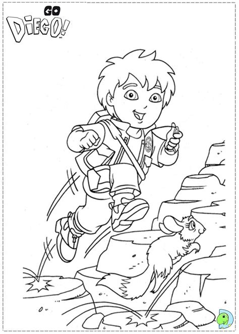 Go Diego coloring page- DinoKids.org