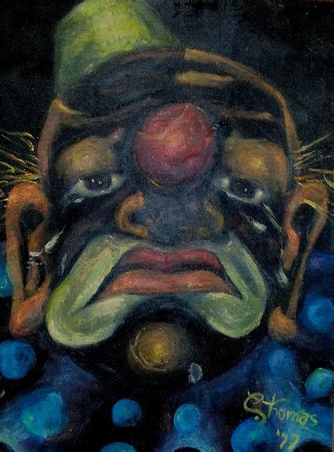 Tears of a Clown Painting by Charles Thomas - Fine Art America