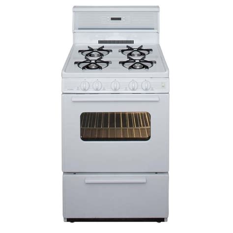 Shop Premier Freestanding 2.9-cu ft Gas Range (White On White) (Common: 24; Actual: 24-in) at ...