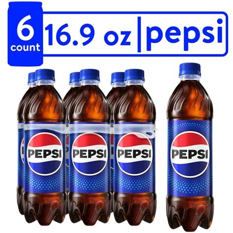 Pepsi Soda, 16.9 Fl Oz, 6 Count - Walmart.com