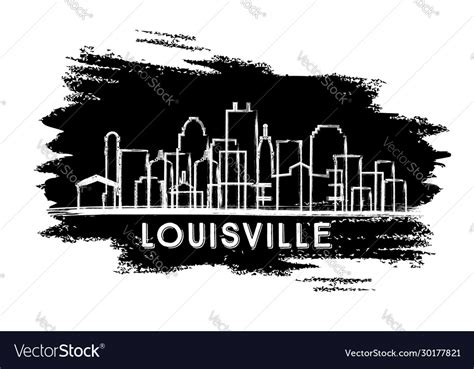 Louisville kentucky usa city skyline silhouette Vector Image