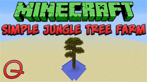 Minecraft: Simple Jungle Tree Farm (Quick) Tutorial - YouTube