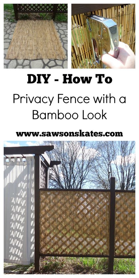 DIY Privacy Fence with a Bamboo Look