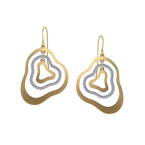Gold Diamond Dangle Earrings - Jewelry Designs