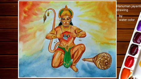 Hanuman drawing||Hanuman jayanti drawing ||Ram navami painting - YouTube