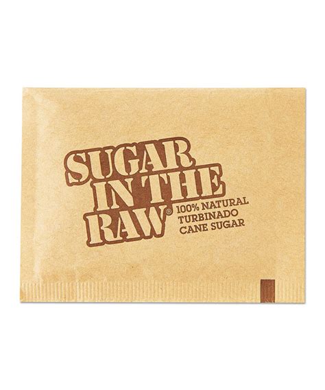 Sugar Packets, Raw Sugar, 0.18 oz Packets, 500 per Carton