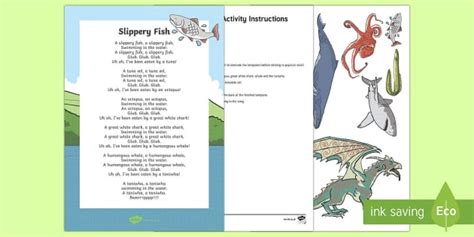 Slippery Fish Songs Template Resource Pack | NZ ECE | Twinkl