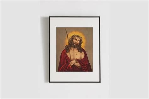 Jesus Christ with crown Art Prints | People Illustrations ~ Creative Market