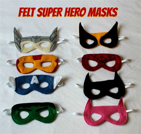 Felt Superhero Masks - Sometimes Homemade