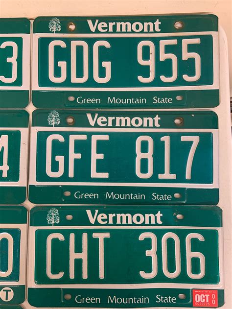 Lot of 10 Vermont License Plates Vintage Expired Craft Base | Etsy