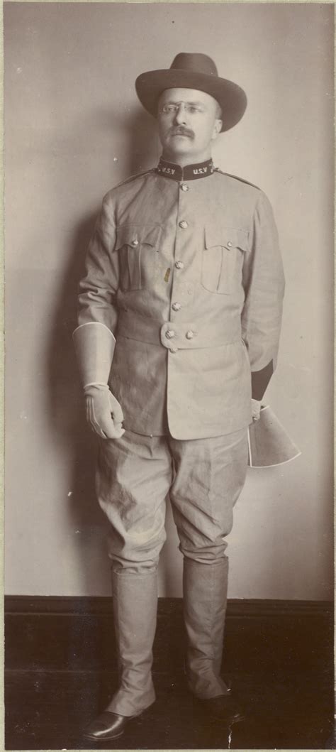 full length portrait, Colonel Theodore Roosevelt, wearing Rough Riders uniform, 1898 : r ...