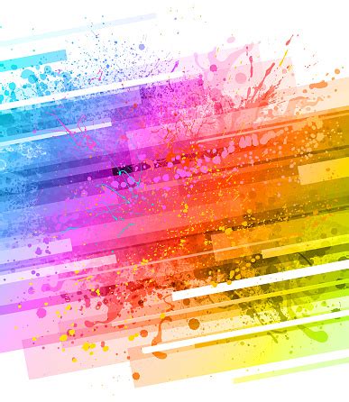 Rainbow Paint Splash Background Stock Illustration - Download Image Now - iStock