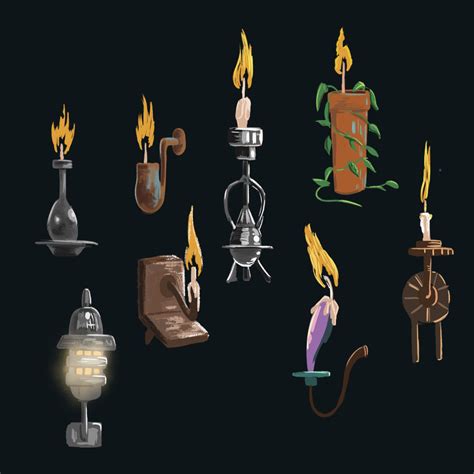 Candle props concept art | Props concept, Props art, Concept art