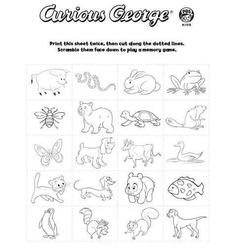 Curious George . Printables | PBS KIDS