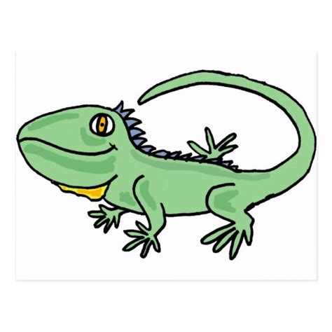 XX- Funny Iguana Cartoon Postcard | Zazzle