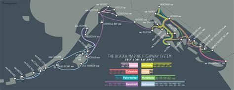 Alaska Marine Highway Map - somethingaboutmaps