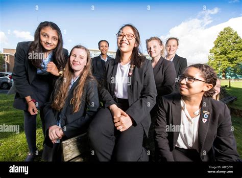 Year 7-13 girls from the King Edward VI Camp Hill School in Birmingham UK Stock Photo - Alamy