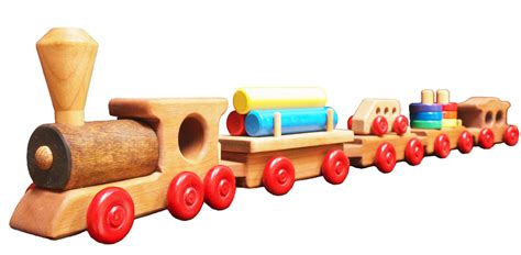 Wooden Train Set | Green Toys for Toddlers | Papa Dons Toys