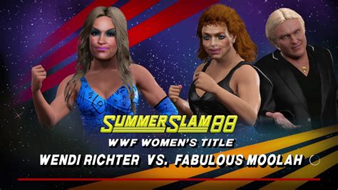 WWE 2K17 The Fabulous Moolah VS Wendi Richter - YouTube