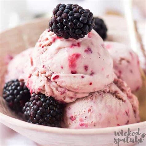 Homemade Blackberry Ice Cream Recipe | Wicked Spatula