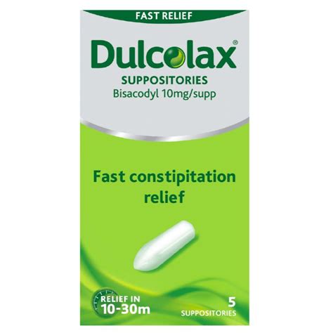 Dulcolax Constipation Relief Suppository 5s | Laxative | Stomach Care | Health | Guardian Singapore