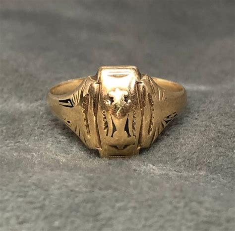 Vintage Jostens Class Ring in 10K Yellow Gold Size 6.75 Solid | Etsy in 2021 | Jostens class ...