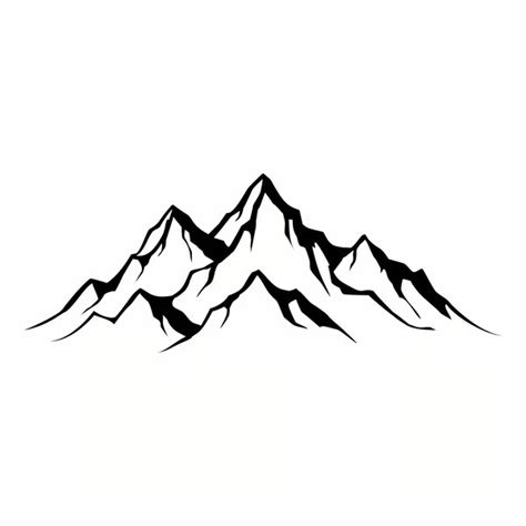 Mountain Outline, Mountain Tattoo Design, Mountain Decal, Mountain Svg, Mountain Images ...