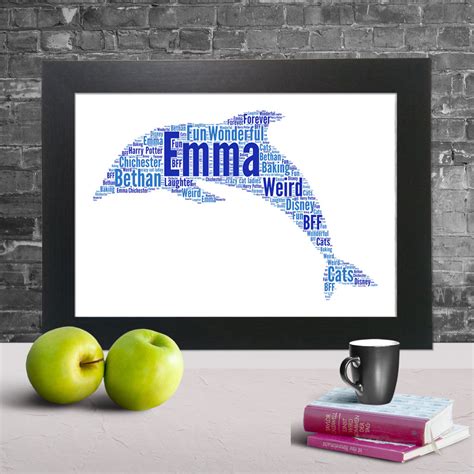 Dolphin word art print - word art prints - word art app