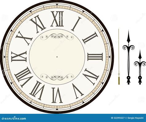 Vintage Clock Face Template Royalty Free Stock Photography - Image: 32295527