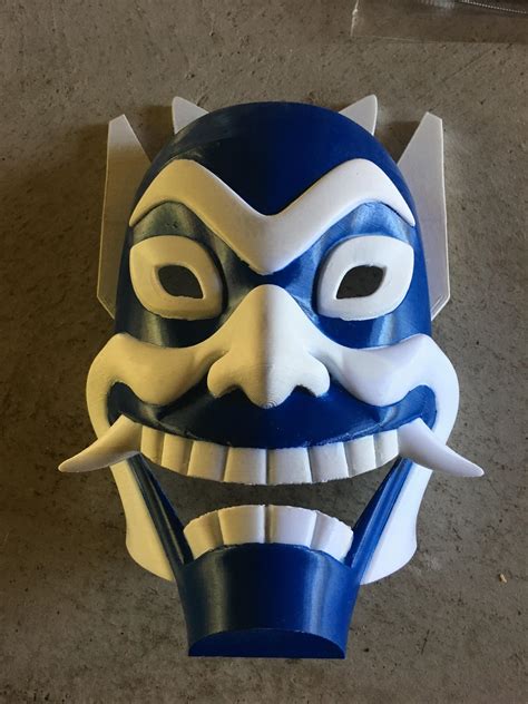 [No Spoilers] Blue spirit mask my brother 3D printed and painted for my ...