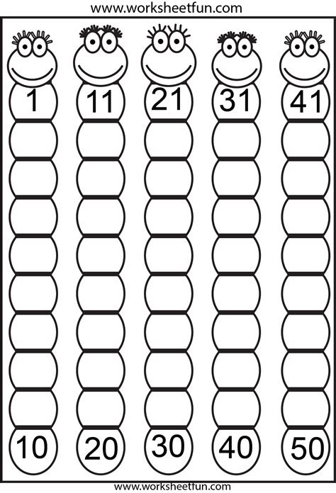 Free Missing numbers 1-50 freebie - worksheets | Making Math Meaningful @ Charlotte's Clips ...