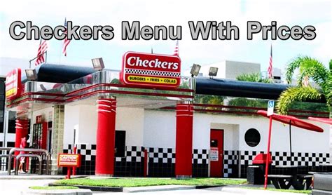 Checkers Menu with Prices