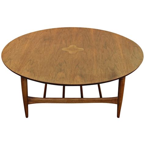 Round Lane Walnut Inlaid Coffee Table | Coffee table, Table, Furniture