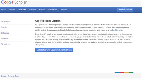 Getting Started - Scholarly Publications: Creating a Google Scholar ...