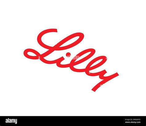 Eli Lilly and Company, rotated, white background logo, brand name Stock Photo - Alamy