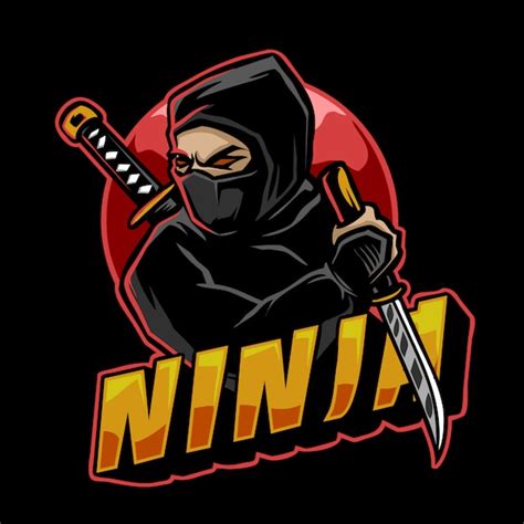 Ninja warrior logo mascot | Vector Premium