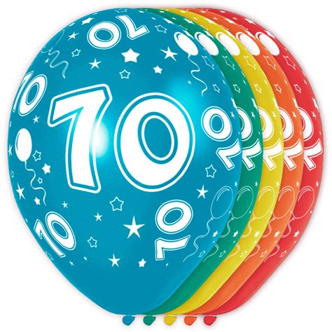 70th Birthday Balloons - 5 pieces