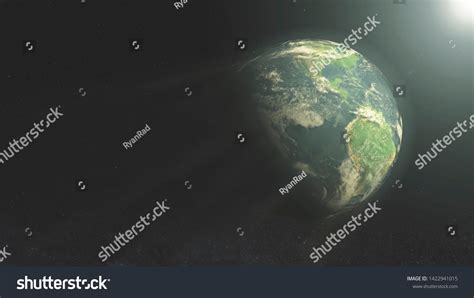 Space View Earth Planet Earth Night Stock Illustration 1422941015 ...