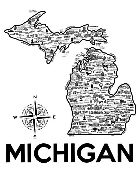 Printable Michigan Map Regions – Free download and print for you.