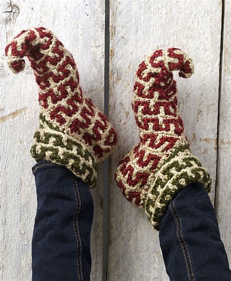 Ravelry: Elf Slippers: Crochet (archived) pattern by Kj Hay