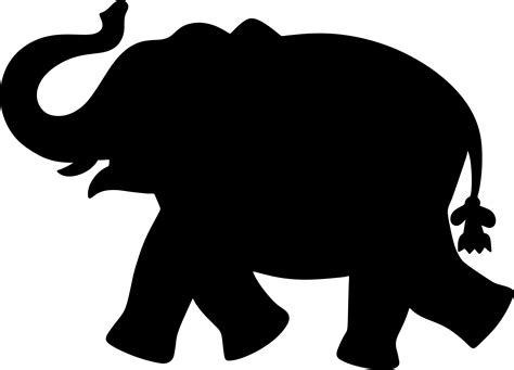 Silhouette Elephant at GetDrawings | Free download