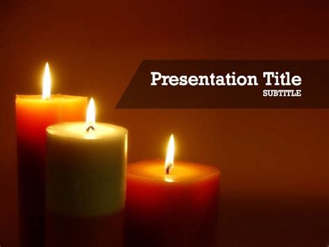 Free candles Powerpoint template and Google Slides theme