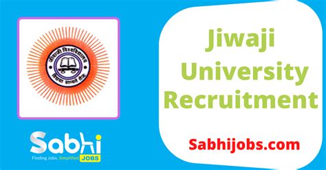 Jiwaji University Recruitment 2024 | Jobs @ Jiwaji.edu