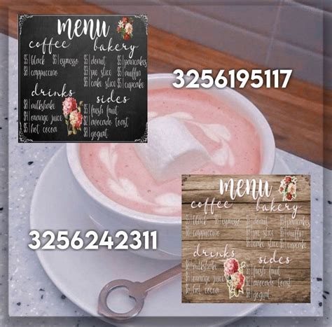 Bloxburg Cafe Menu Ids Roblox Bloxburg New Updated Menu Decal Id – Rainy Weathers