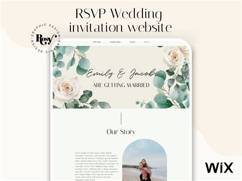 Wedding Website Invitation Wix RSVP Wedding Template - Etsy