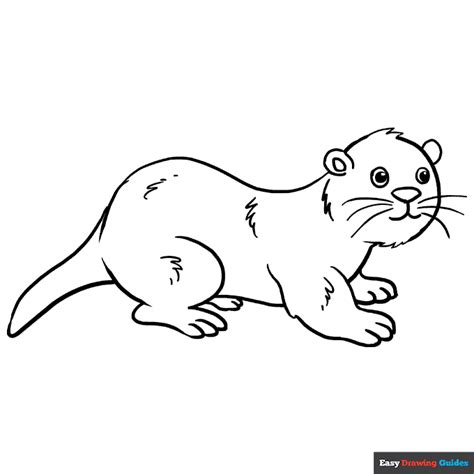 Otter Coloring Page | Easy Drawing Guides