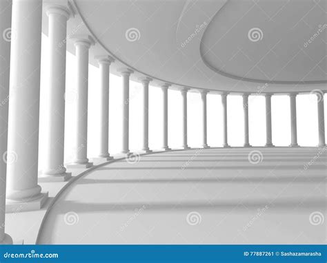 Pillars Columns Design Architecture Background Stock Illustration - Illustration of library ...