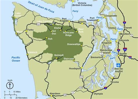 Washington State National Parks Map - Printable Map