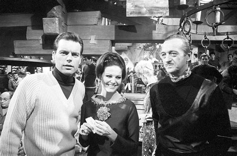 Robert Wagner, Claudia Cardinale and David Niven on the set of THE PINK ...