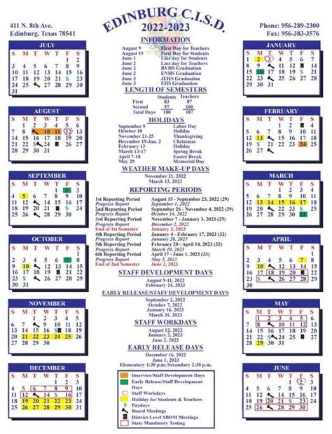 2022-2023 School Calendar - New | Freddy Gonzalez Elementary